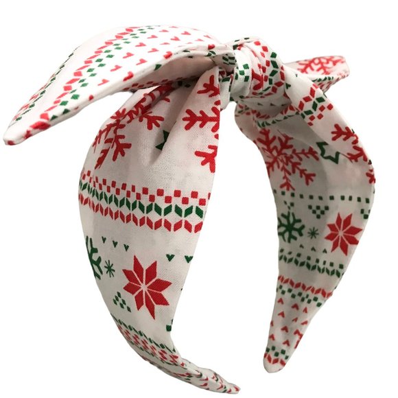 Brand New Handmade Christmas Top Knotted Headband that fits a Teen or Adult - Picture 1 of 3